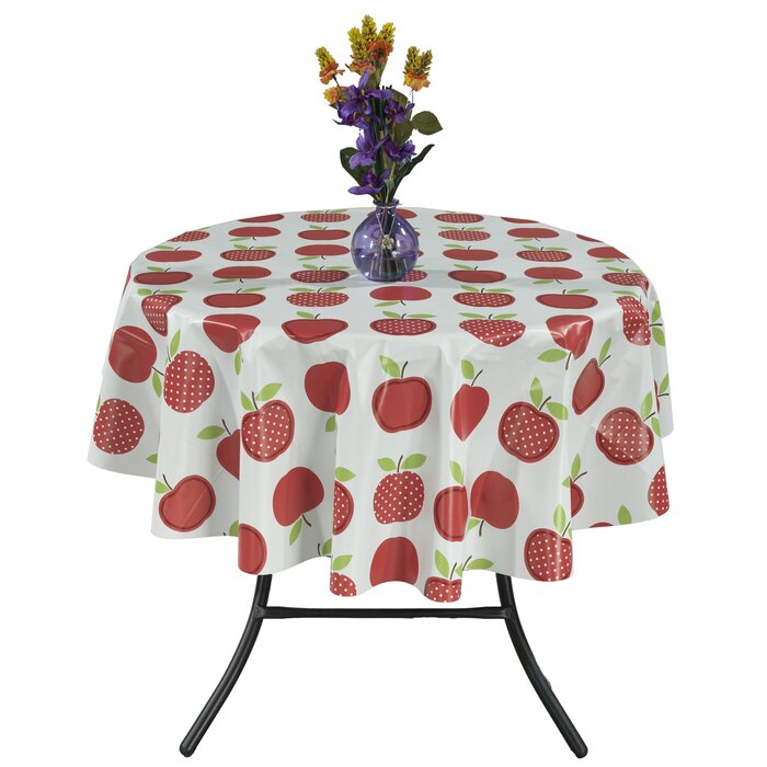 apple color table cloth